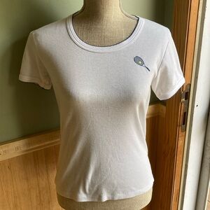 Vintage Bar Harbor white tennis tee shirt